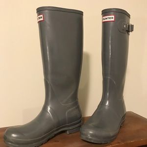 Tall Grey Hunter Rain Boots